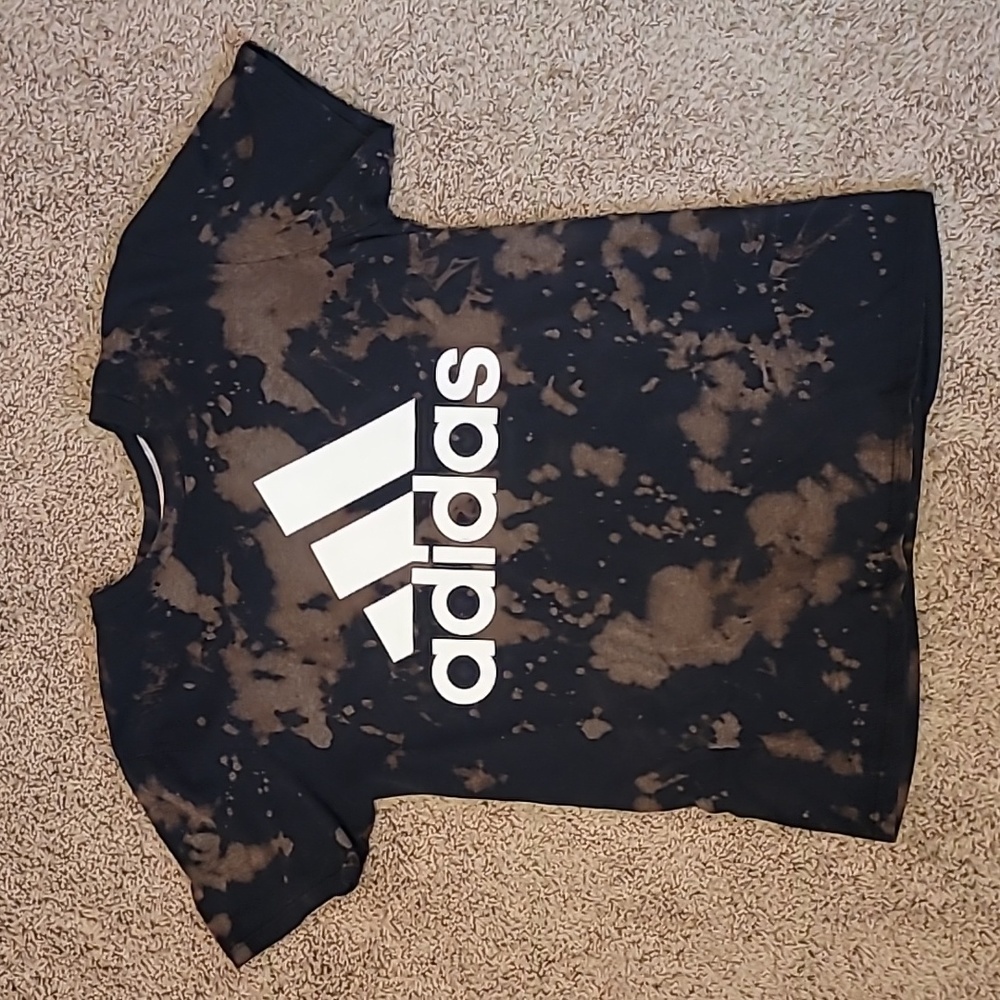 Custom Reverse Dye Unisex Adidas Tee Size M